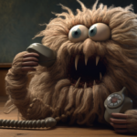 this is phonesy. he's what I imagine phone malware looks like. He's probably realted to cookie monster, except he eats phones.