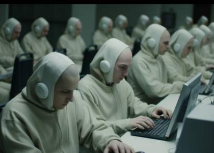 Men in white suits do computer hacking for fun, profit, and to look cool for chicks.